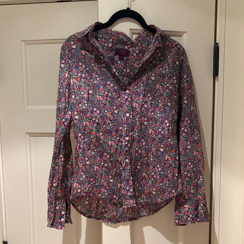 J-Crew Floral Button-Up Shirt